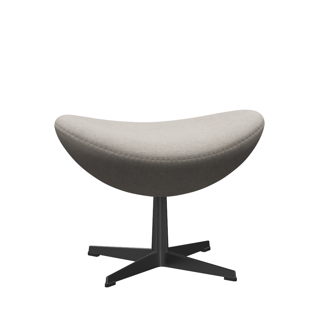 3127 Fodskammel til Ægget, stel i sort af Arne Jacobsen - Hallingdal - 103 Light Grey - Jacobsen Plus