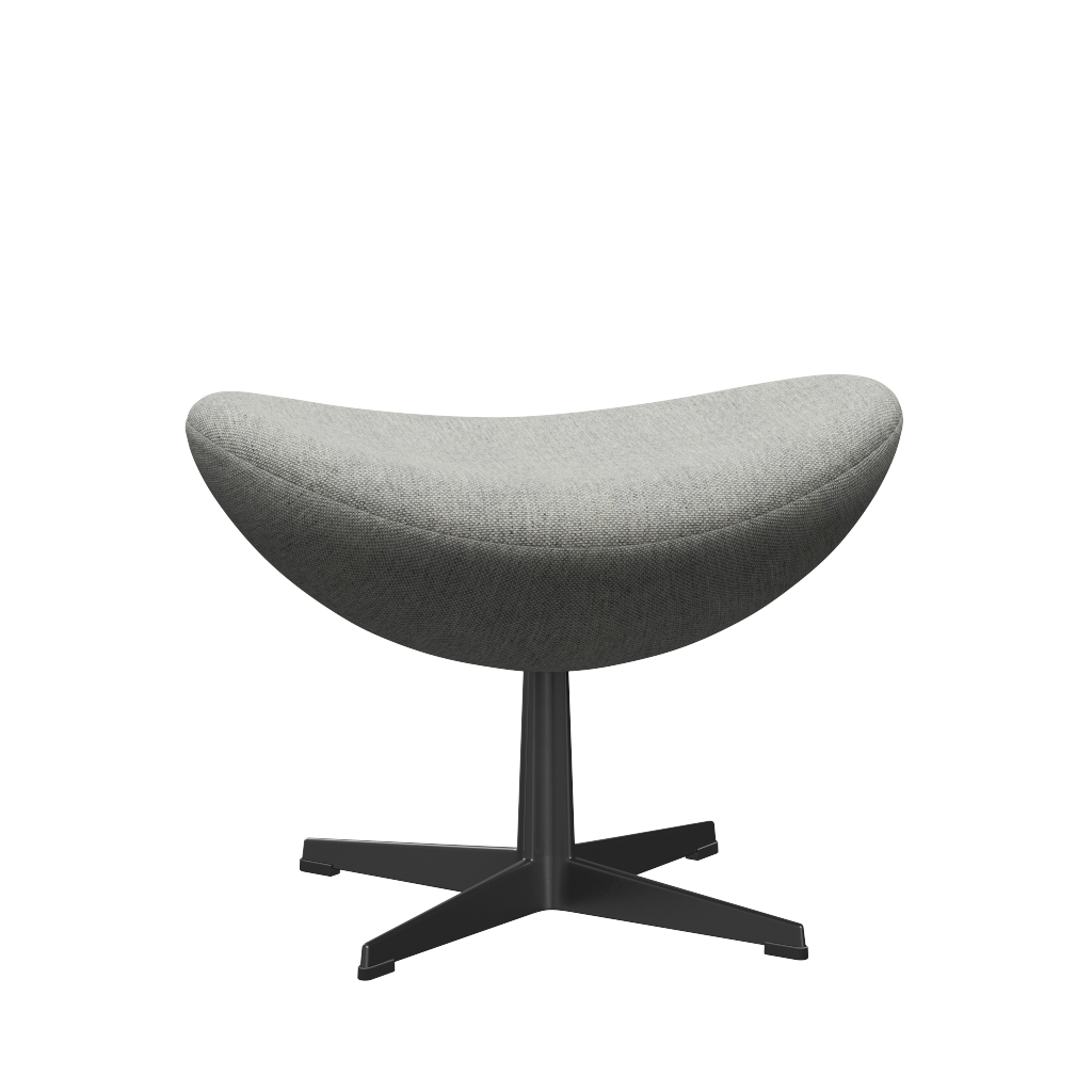 3127 Fodskammel til Ægget, stel i sort af Arne Jacobsen - Hallingdal - 110 White/Grey - Jacobsen Plus