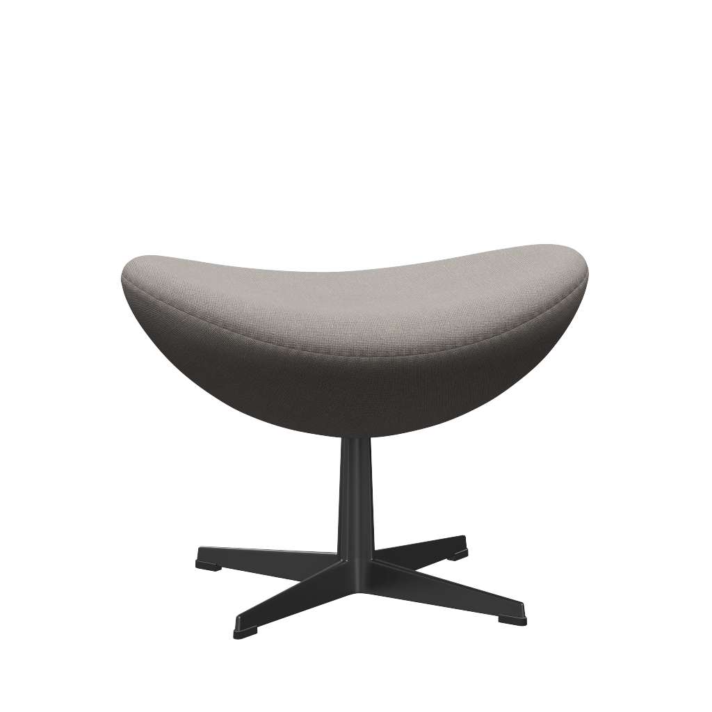 3127 Fodskammel til Ægget, stel i sort af Arne Jacobsen - Hallingdal - 113 Light Grey - Jacobsen Plus