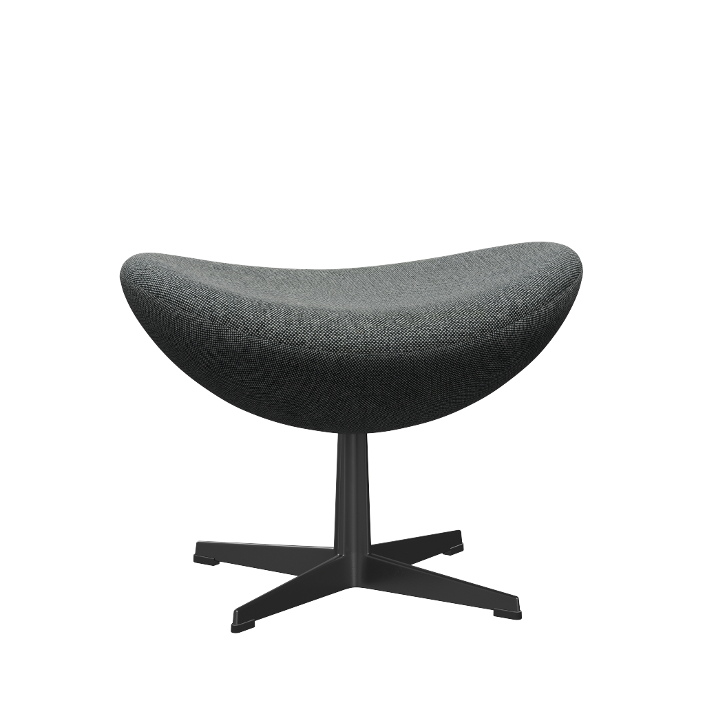 3127 Fodskammel til Ægget, stel i sort af Arne Jacobsen - Hallingdal - 126 White/Brown - Jacobsen Plus