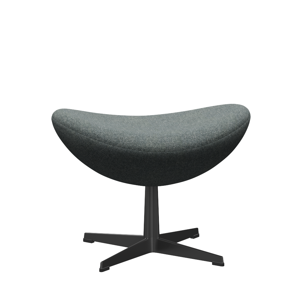 3127 Fodskammel til Ægget, stel i sort af Arne Jacobsen - Hallingdal - 130 Grey - Jacobsen Plus