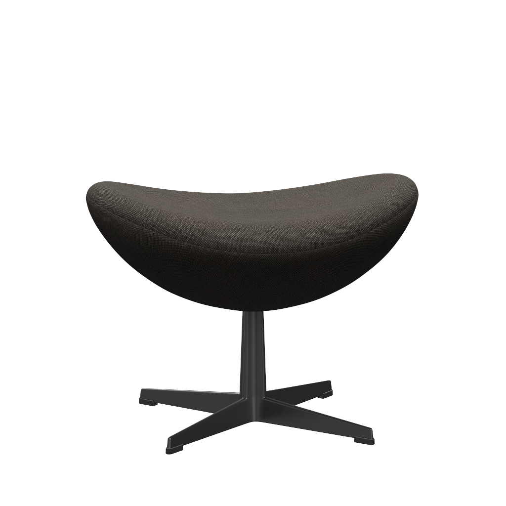 3127 Fodskammel til Ægget, stel i sort af Arne Jacobsen - Hallingdal - 153 Light Charcoal - Jacobsen Plus