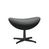 3127 Fodskammel til Ægget, stel i sort af Arne Jacobsen - Hallingdal - 166 White Black - Jacobsen Plus