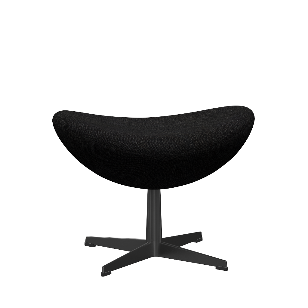 3127 Fodskammel til Ægget, stel i sort af Arne Jacobsen - Hallingdal - 180 Charcoal - Jacobsen Plus