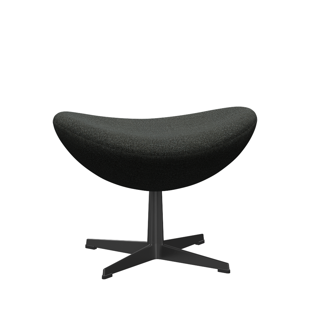3127 Fodskammel til Ægget, stel i sort af Arne Jacobsen - Hallingdal - 368 Black/Grey - Jacobsen Plus