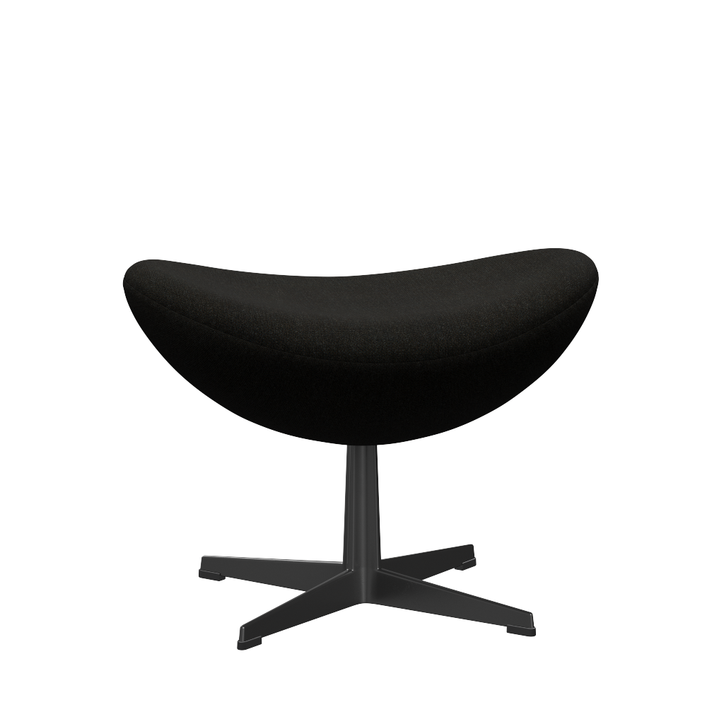 3127 Fodskammel til Ægget, stel i sort af Arne Jacobsen - Hallingdal - 376 Brown/Dark Grey - Jacobsen Plus