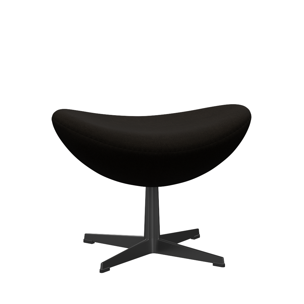 3127 Fodskammel til Ægget, stel i sort af Arne Jacobsen - Hallingdal - 390 Dark Brown - Jacobsen Plus