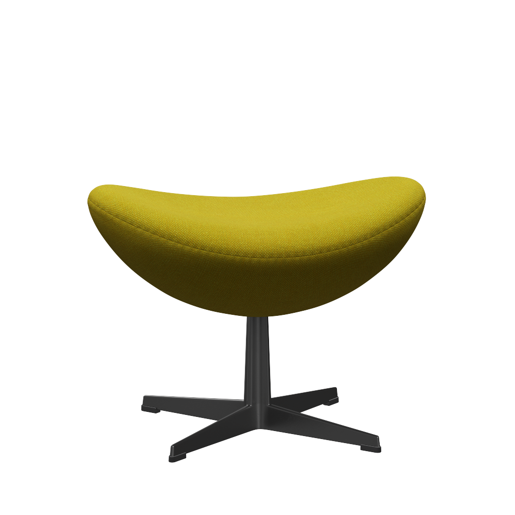 3127 Fodskammel til Ægget, stel i sort af Arne Jacobsen - Hallingdal - 420 Yellow/Green - Jacobsen Plus