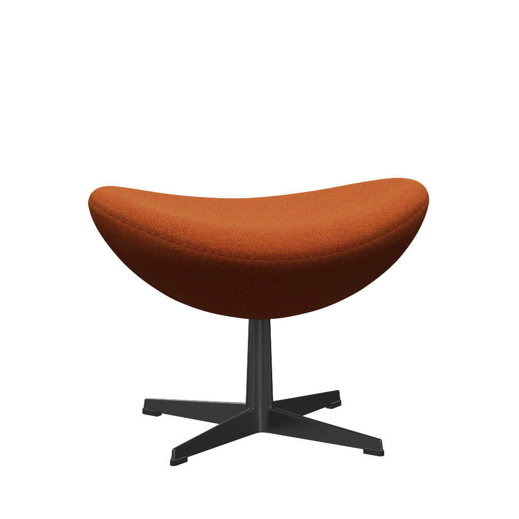 3127 Fodskammel til Ægget, stel i sort af Arne Jacobsen - Hallingdal - 526 Red/Curry - Jacobsen Plus