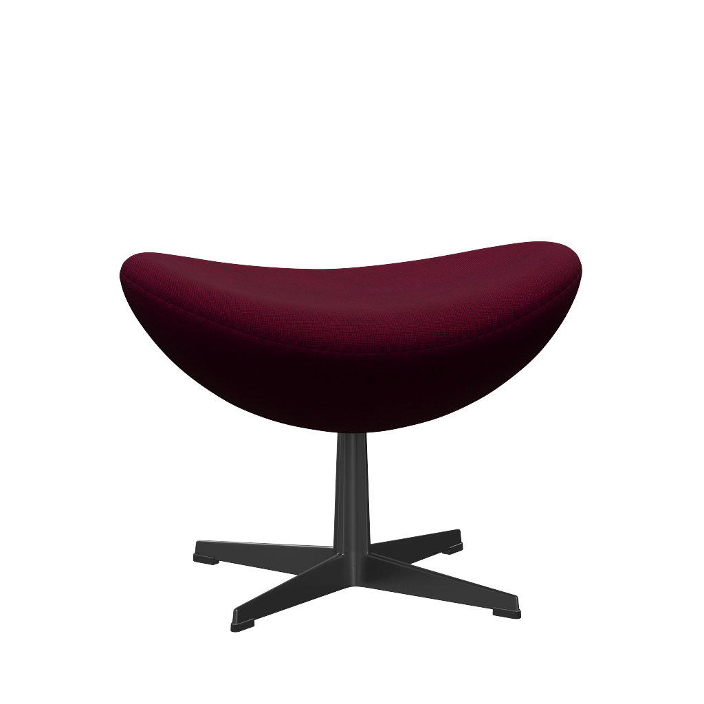 3127 Fodskammel til Ægget, stel i sort af Arne Jacobsen - Hallingdal - 563 Dark Rose - Jacobsen Plus