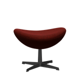3127 Fodskammel til Ægget, stel i sort af Arne Jacobsen - Hallingdal - 596 Red/Black - Jacobsen Plus