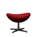 3127 Fodskammel til Ægget, stel i sort af Arne Jacobsen - Hallingdal - 674 Classic Red - Jacobsen Plus