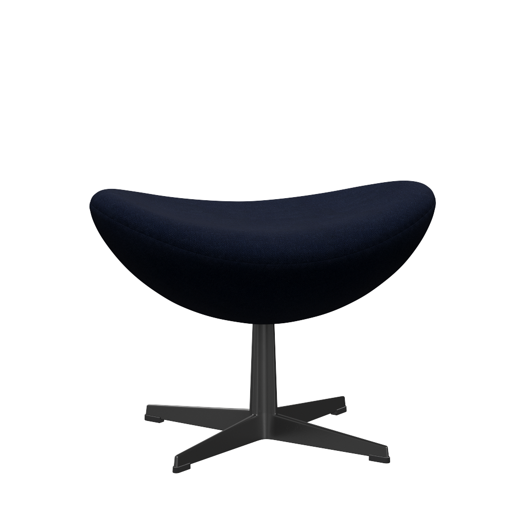 3127 Fodskammel til Ægget, stel i sort af Arne Jacobsen - Hallingdal - 764 Royal Blue - Jacobsen Plus
