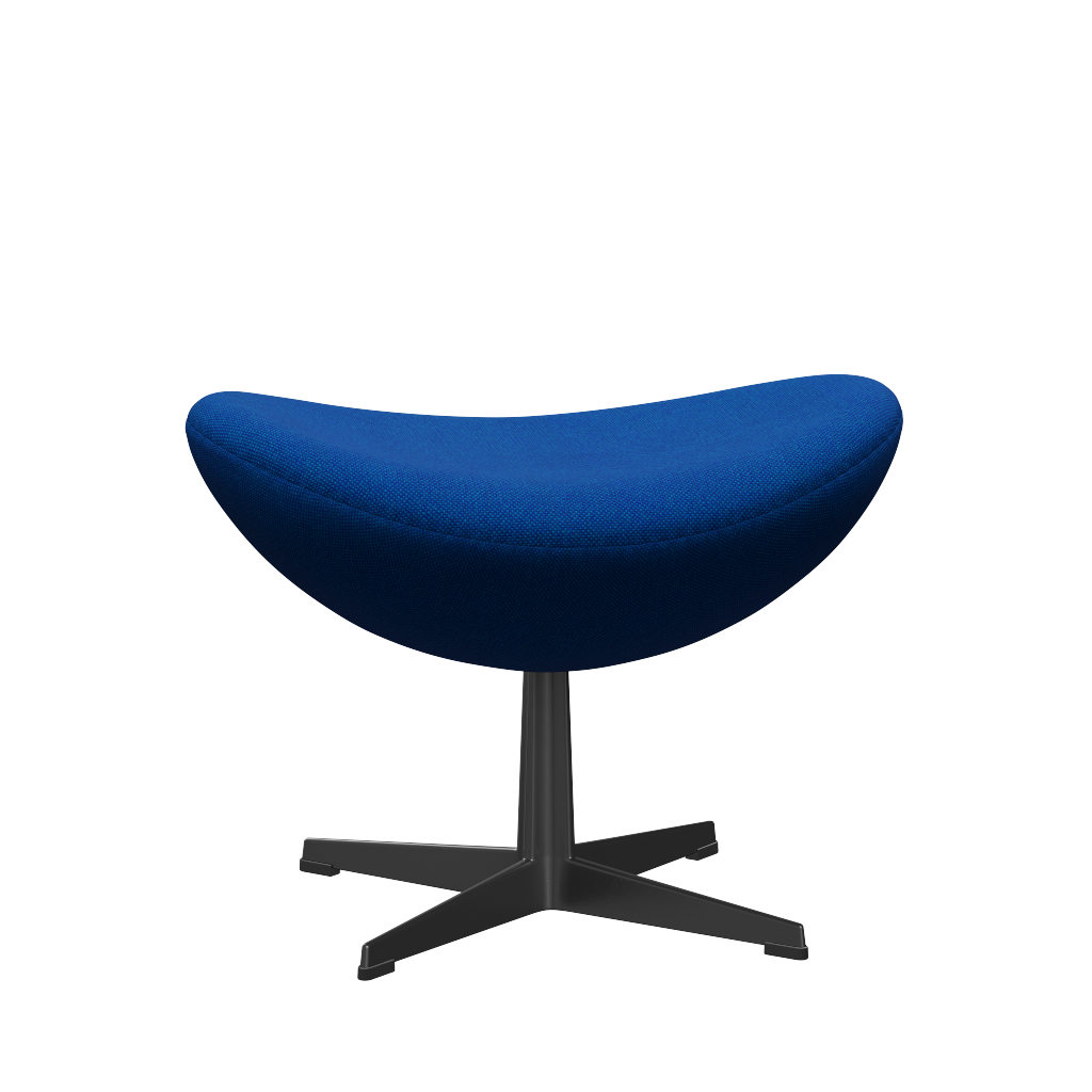 3127 Fodskammel til Ægget, stel i sort af Arne Jacobsen - Hallingdal - 810 Blue/Light Turquise - Jacobsen Plus