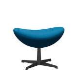 3127 Fodskammel til Ægget, stel i sort af Arne Jacobsen - Hallingdal - 850 Turqoise - Jacobsen Plus