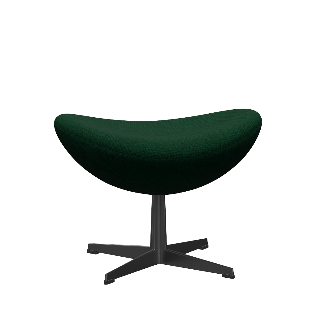 3127 Fodskammel til Ægget, stel i sort af Arne Jacobsen - Hallingdal - 944 Glass Green - Jacobsen Plus