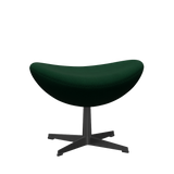 3127 Fodskammel til Ægget, stel i sort af Arne Jacobsen - Hallingdal - 944 Glass Green - Jacobsen Plus