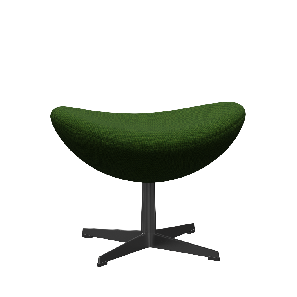 3127 Fodskammel til Ægget, stel i sort af Arne Jacobsen - Hallingdal - 960 Grass Green - Jacobsen Plus