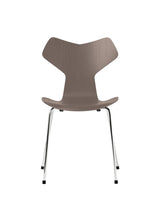 3130 Grand Prix stol i farvet ask af Arne Jacobsen - Deep Clay / Krom - Jacobsen Plus
