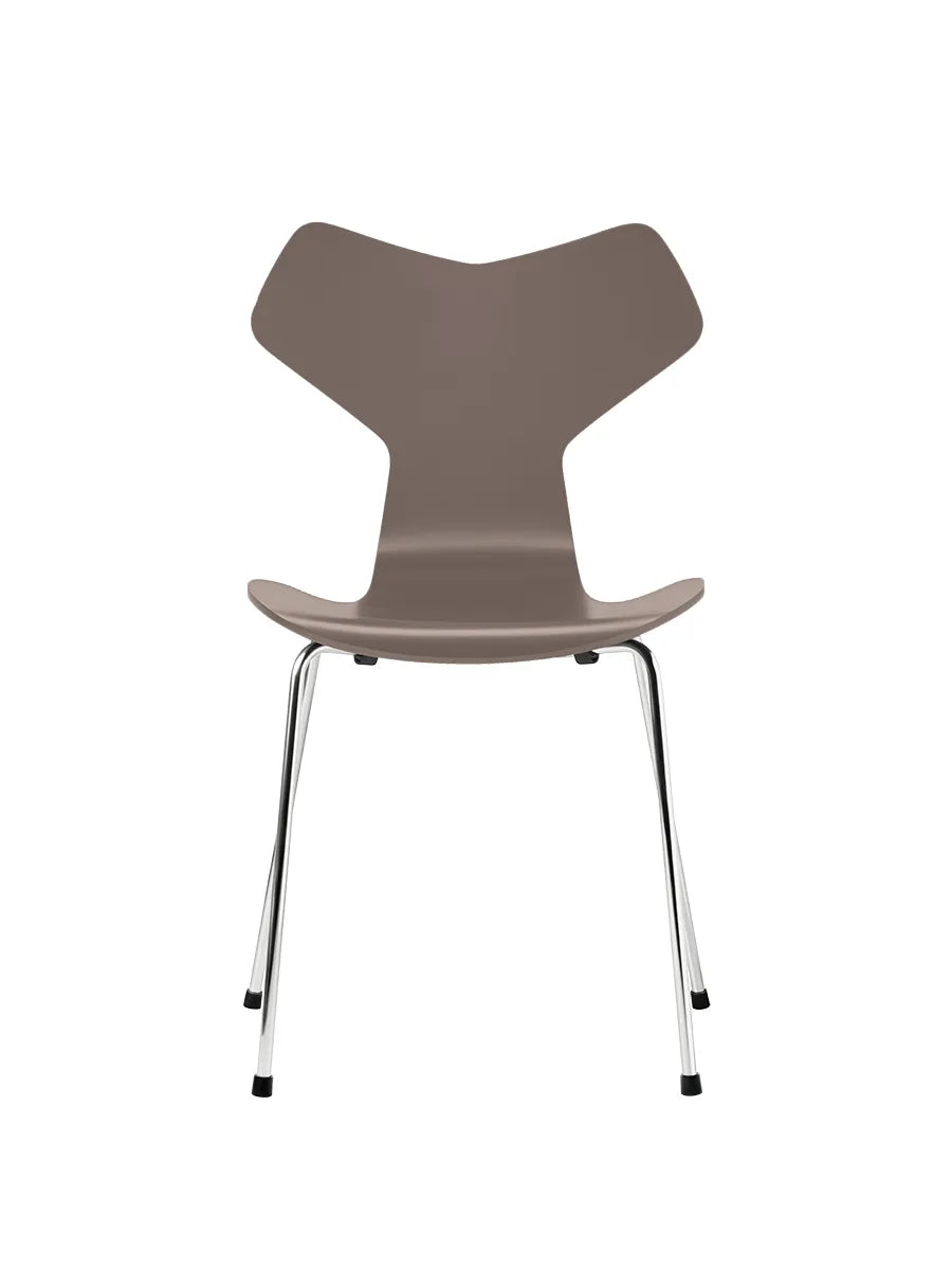 3130 Grand Prix stol lakeret af Arne Jacobsen - Deep Clay / Krom - Jacobsen Plus