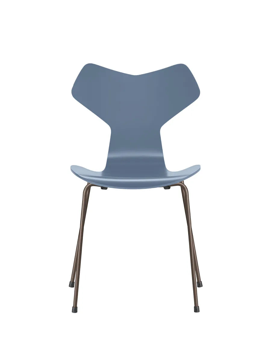 3130 Grand Prix stol lakeret af Arne Jacobsen - Dusk Blue / Brown Bronze - Jacobsen Plus