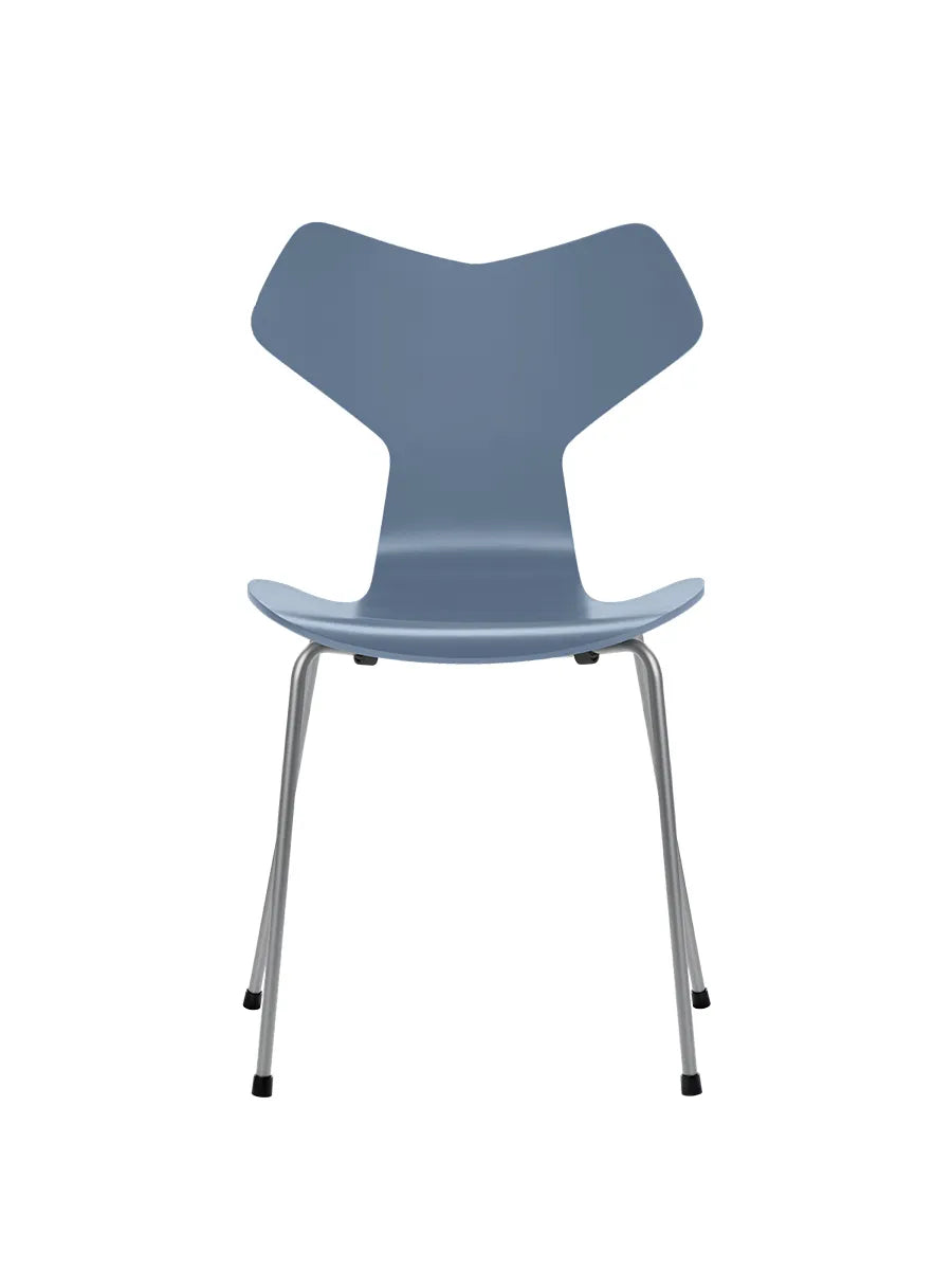 3130 Grand Prix stol lakeret af Arne Jacobsen - Dusk Blue / Silver Grey - Jacobsen Plus