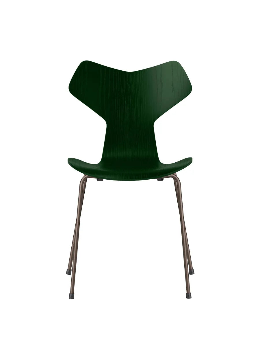 3130 Grand Prix stol i farvet ask af Arne Jacobsen - Evergreen / Brown Bronze - Jacobsen Plus