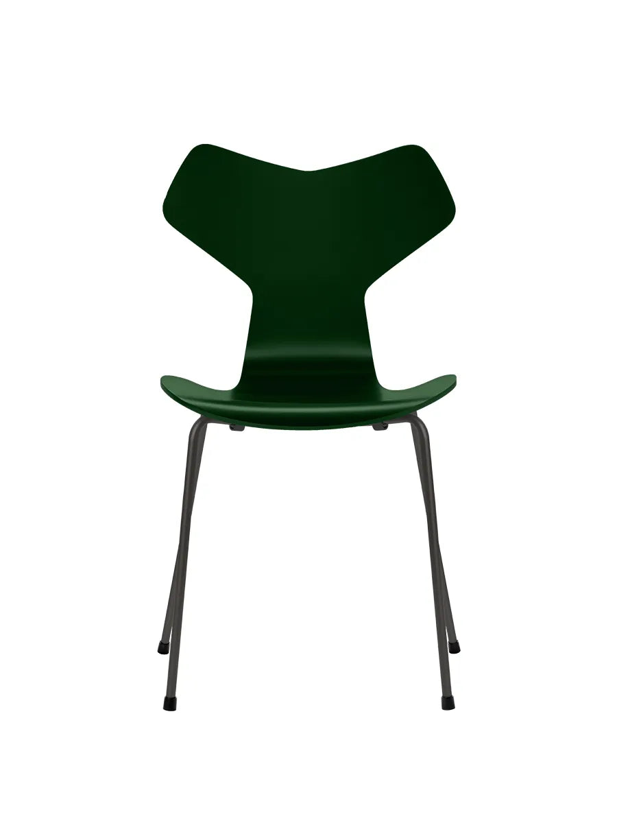 3130 Grand Prix stol lakeret af Arne Jacobsen - Evergreen / Warm Graphite - Jacobsen Plus