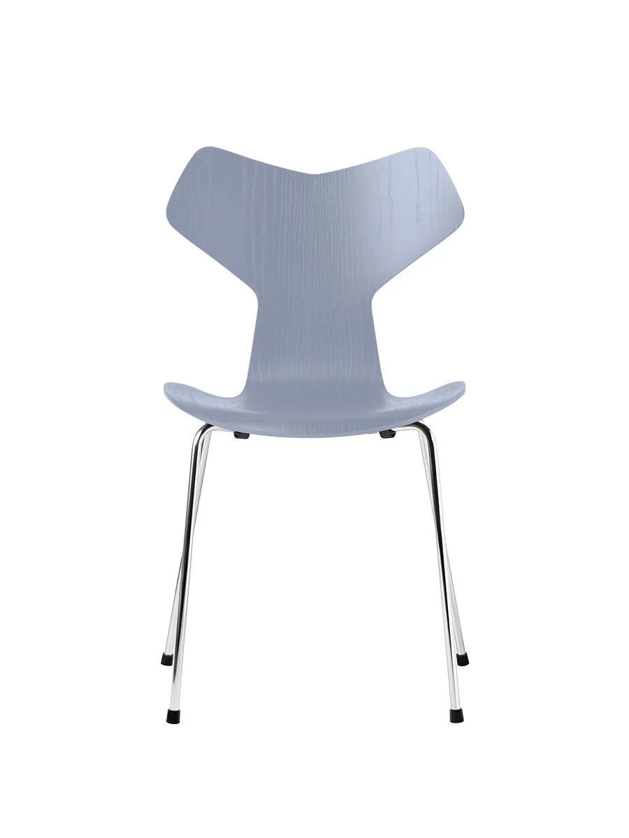 3130 Grand Prix stol i farvet ask af Arne Jacobsen - Lavender Blue / Krom - Jacobsen Plus