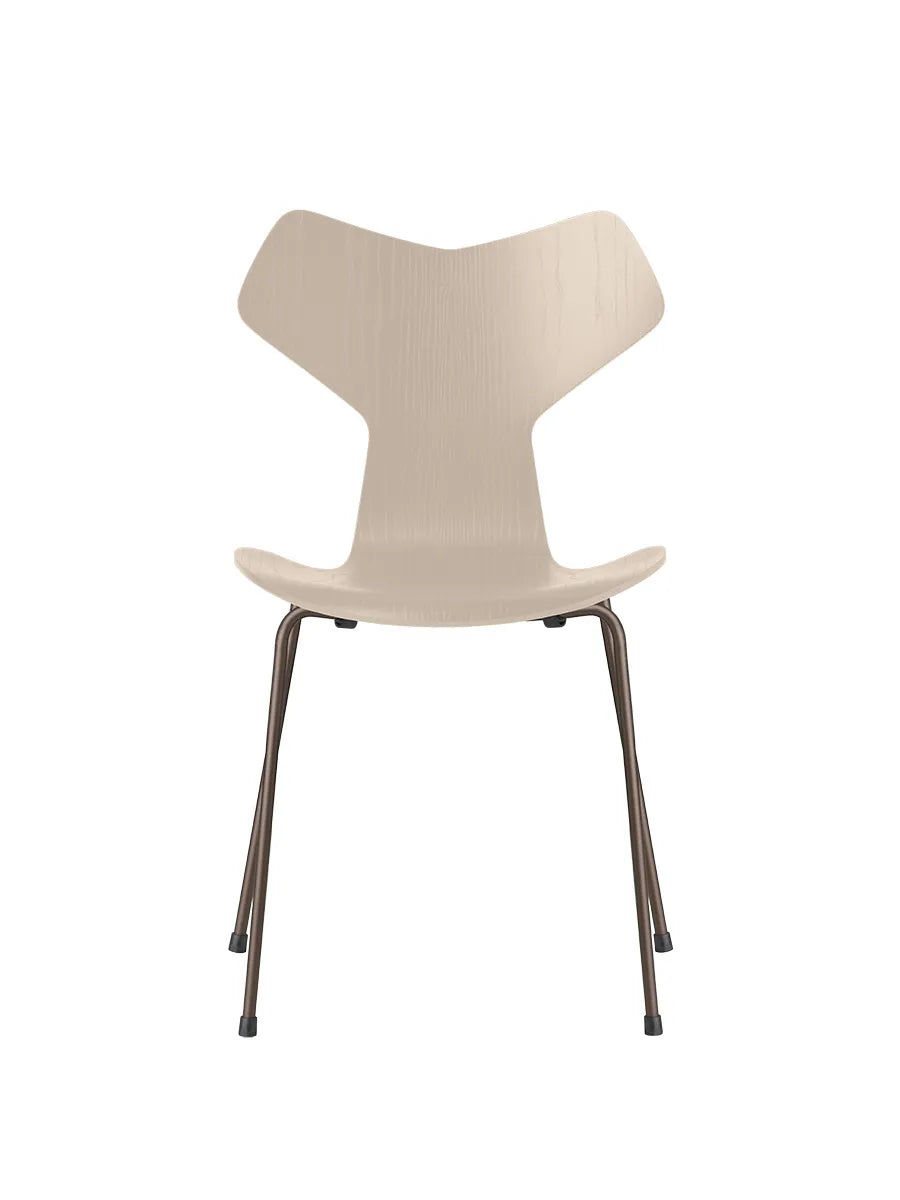 3130 Grand Prix stol i farvet ask af Arne Jacobsen - Light Beige / Brown Bronze - Jacobsen Plus
