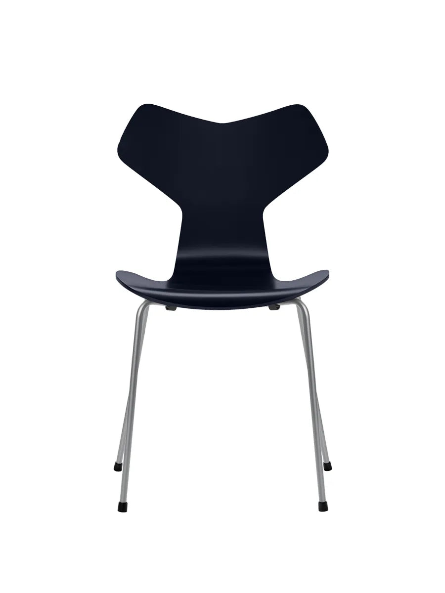 3130 Grand Prix stol lakeret af Arne Jacobsen - Midnight Blue / Silver Grey - Jacobsen Plus