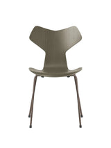 3130 Grand Prix stol i farvet ask af Arne Jacobsen - Olive Green / Brown Bronze - Jacobsen Plus
