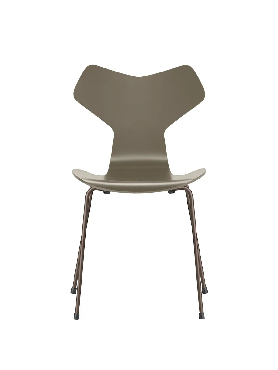 3130 Grand Prix stol lakeret af Arne Jacobsen - Olive Green / Brown Bronze - Jacobsen Plus