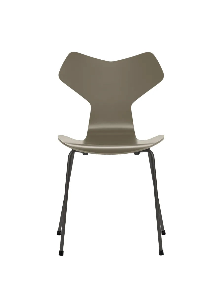 3130 Grand Prix stol lakeret af Arne Jacobsen - Olive Green / Warm Graphite - Jacobsen Plus