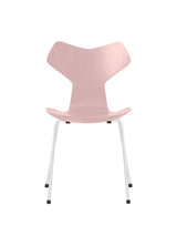 3130 Grand Prix stol i farvet ask af Arne Jacobsen - Pale Rose / Hvid - Jacobsen Plus