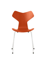 3130 Grand Prix stol i farvet ask af Arne Jacobsen - Paradise Orange / Hvid - Jacobsen Plus