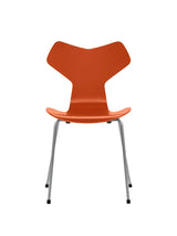 3130 Grand Prix stol lakeret af Arne Jacobsen - Paradise Orange / Silver Grey - Jacobsen Plus