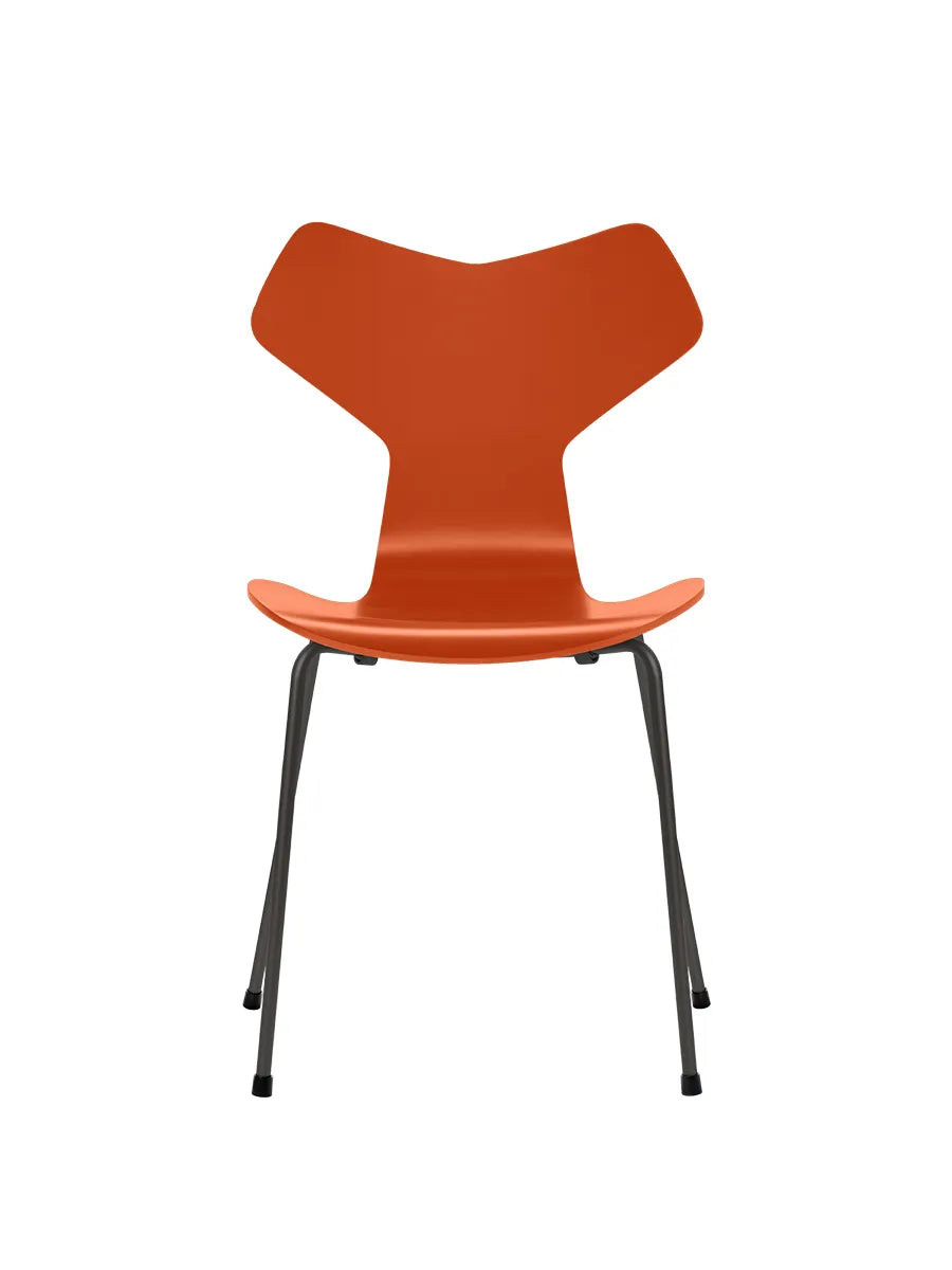 3130 Grand Prix stol lakeret af Arne Jacobsen - Paradise Orange / Warm Graphite - Jacobsen Plus