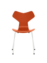 3130 Grand Prix stol lakeret af Arne Jacobsen - Paradise Orange / Hvid - Jacobsen Plus