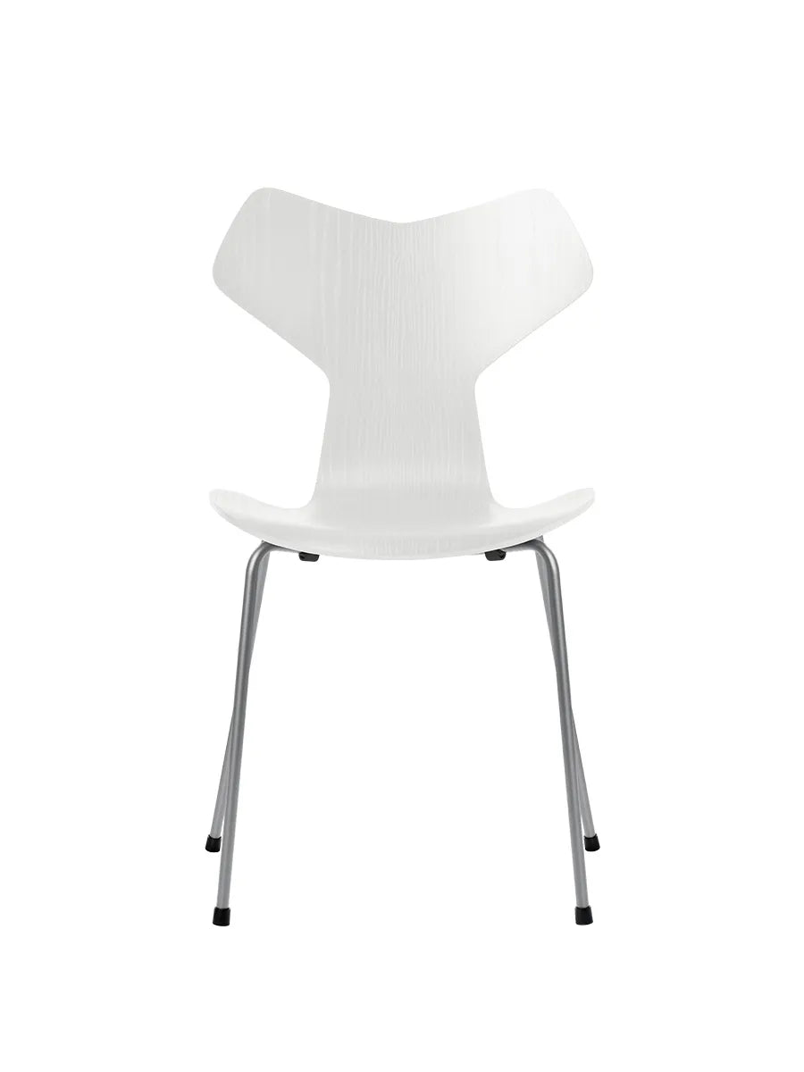 3130 Grand Prix stol i farvet ask af Arne Jacobsen - Hvid / Silver Grey - Jacobsen Plus