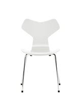 3130 Grand Prix stol lakeret af Arne Jacobsen - Hvid / Krom - Jacobsen Plus