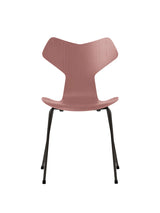 3130 Grand Prix stol i farvet ask af Arne Jacobsen - Wild Rose / Sort - Jacobsen Plus