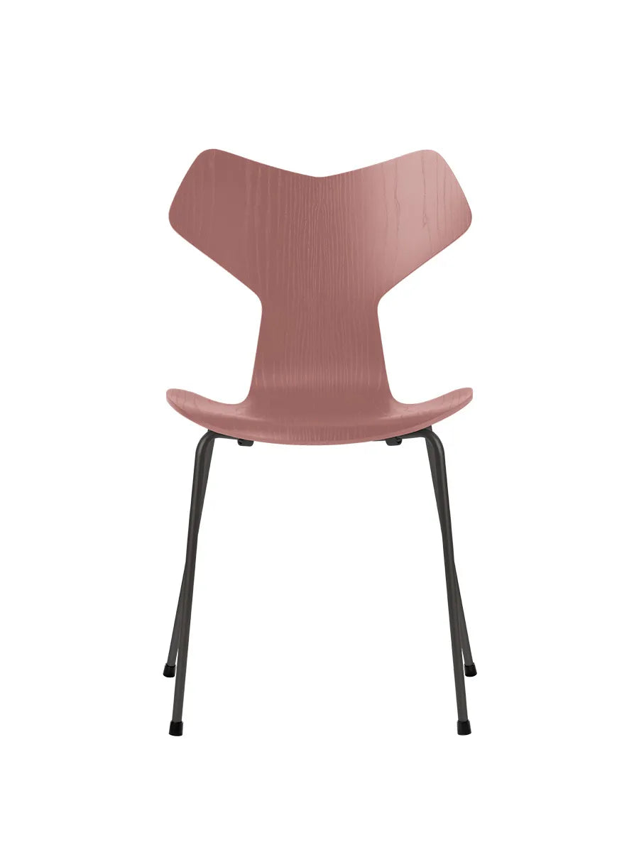 3130 Grand Prix stol i farvet ask af Arne Jacobsen - Wild Rose / Warm Graphite - Jacobsen Plus