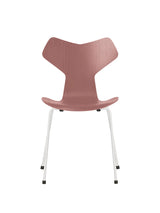 3130 Grand Prix stol i farvet ask af Arne Jacobsen - Wild Rose / Hvid - Jacobsen Plus