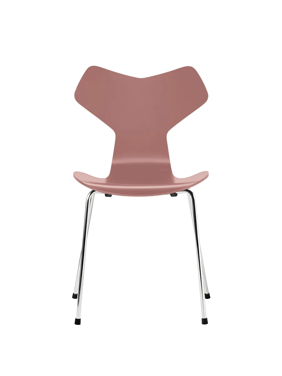 3130 Grand Prix stol lakeret af Arne Jacobsen - Wild Rose / Krom - Jacobsen Plus