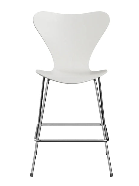 3187 Lav Barstol af Arne Jacobsen - Uden polstring / Lakeret / Hvid - Jacobsen Plus