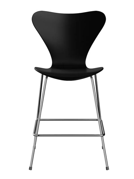 3187 Lav Barstol af Arne Jacobsen - Uden polstring / Lakeret / Sort - Jacobsen Plus