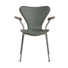 Mørkbejdset eg - Concrete Grey læder - Silver Grey stel