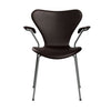 Dark Brown læder - Silver Grey stel