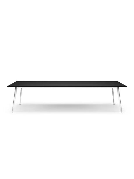 JW3012 bord fra Montana - Black oak (finér eg) / Aluminium (poleret) - Jacobsen Plus